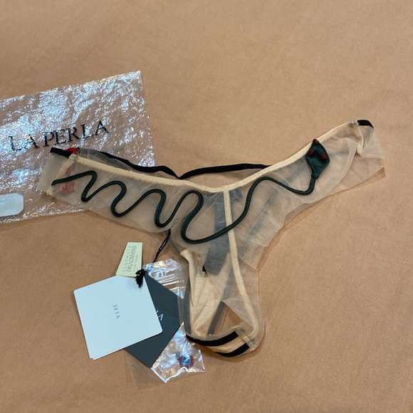 La Perla Nude Snake Thong - Picture 3 of 8